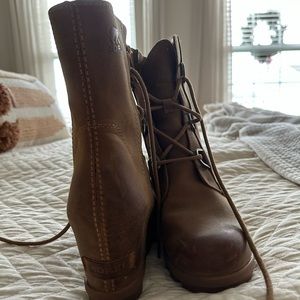Sorel wedged booties. Like new